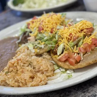 a plate of mexican food
