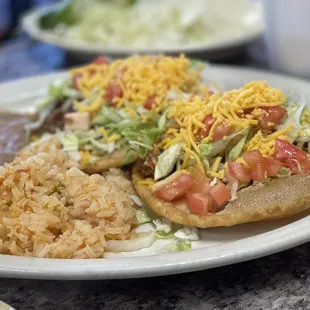 a plate of mexican food