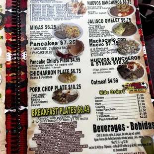 Breakfast and drinks