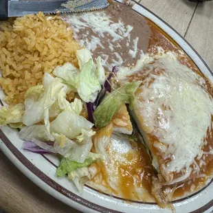 Chilie relleno combo plate