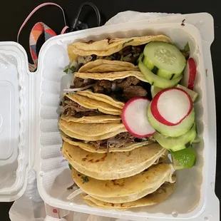 Barbacoa and carné asada tacos