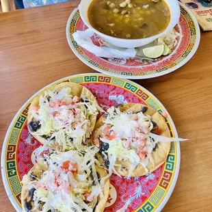 Pozole with tostadas