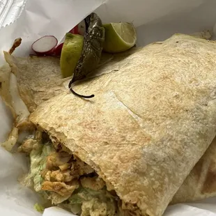 Special quesadilla with chicken