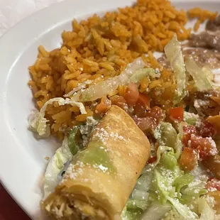 Chicken taquitos instead of beef.