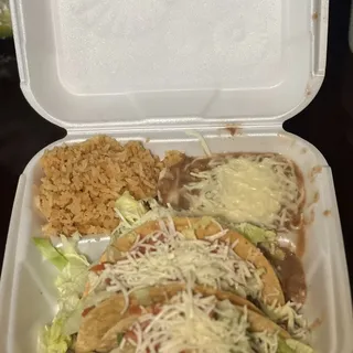 3 Hard Shell Taco Plate
