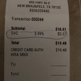 Although it&apos;s a small charge, as a curtesy, they should mention it.