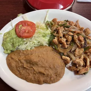 Chicken Fajitas without rice.