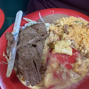 Enchiladas with fajita steak