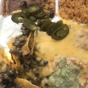 Enchiladas with nachos