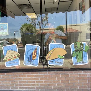 the front window of a restaurant