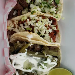 Carne Asada Taco, Al Pastor, &amp; the Del Sol Taco