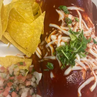 wet burrito choice of red or green salsa