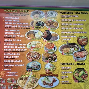 Indoor menu