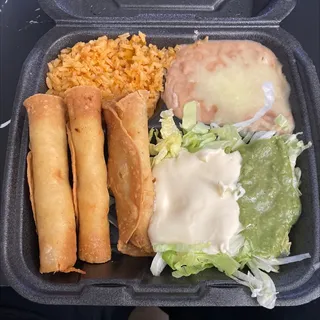 3 Taquito Combo Plate