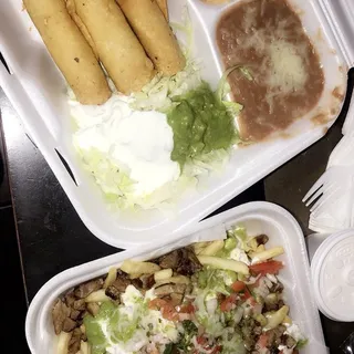 Potato Taquito Dinner Plate (Vegetarian Option)