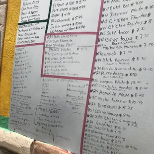 a wall with writing on it