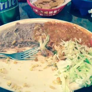 Very small portion size. 3 small pieces of meat in sauce with a plate of rice. Very disappointing!