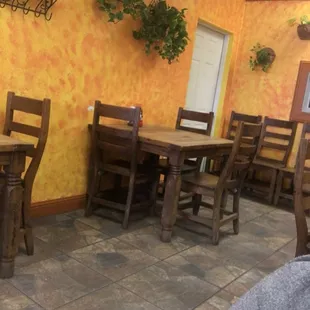 tables and chairs