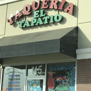 the front of the restaurant