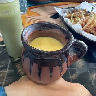 Atol (pineapple and corn) hot drink and DELICIOUS