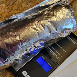 Burrito weighs in at nearly 21-oz