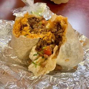 Carne Asada Burrito - slather in salsa and lime!