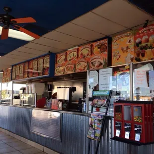 Inside the taqueria