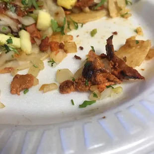 The meet of el pastor under cooked