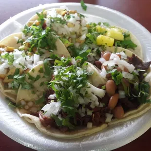 Assorted tacos of an unknown variety ("surprise me")