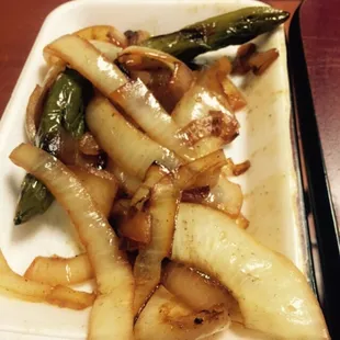 Grilled onions in the house!!!! Bomb with chicken tacos!