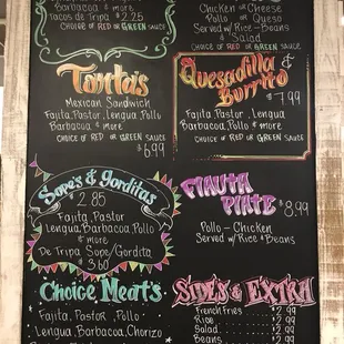 New menu board