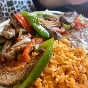 a plate of mexican food