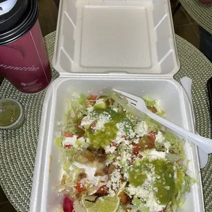 Sopes de pollo