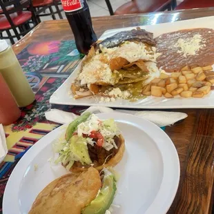Chilaquiles Beef Plate and gorditas!