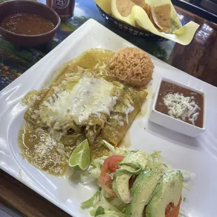 Green Enchilada Plate