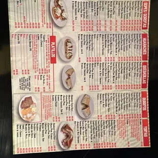 Front - Updated menu @ new location