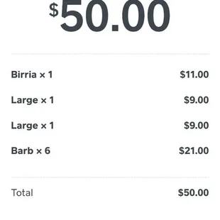 Over charged for tacos