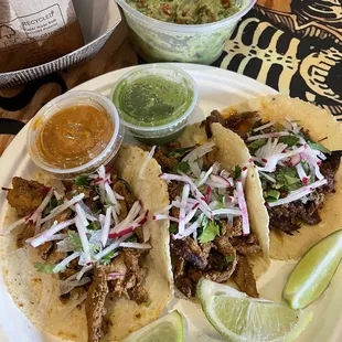 (2) Chicken and (1) beef tacos