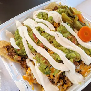 Beef nachos - ok, dry meat not a lot of chips   IG: veryhangrymary