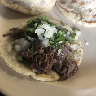 Pretty small tacos ,  flavor not amazing