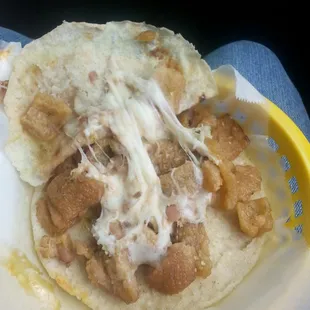 Pork skins, not fried: gordita