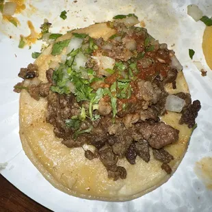 Greasy tortilla