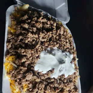 Asada Fries/Nachos Before Customized - Packed With Meat