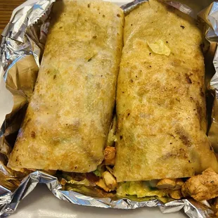 Chicken burrito