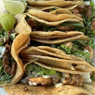 $3 tacos. We got 9 which was $18.