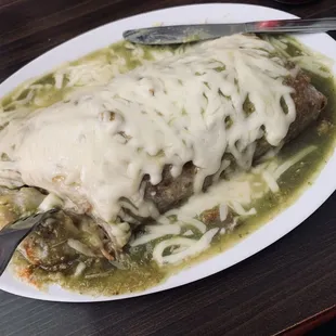 Salsa Verde Wet Burrito