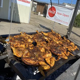 Pollo asado al carbón