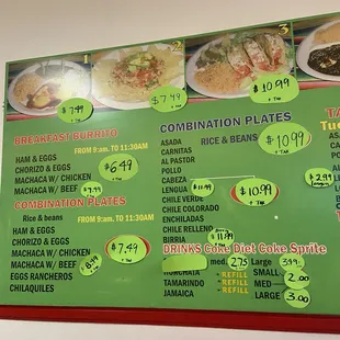 Left side of Menu