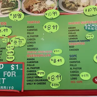 ramen and noodles, menu