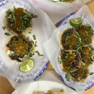 Suadero, asada, pastor, y carnitas